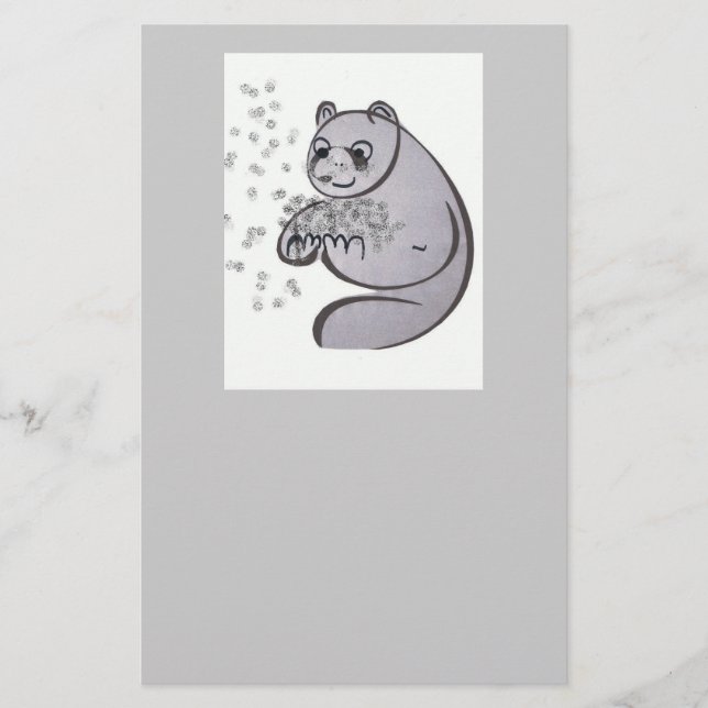 Panda Bears Briefpapier (Vorderseite)