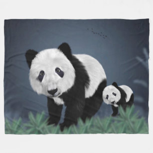 Panda Bears Fleecedecke