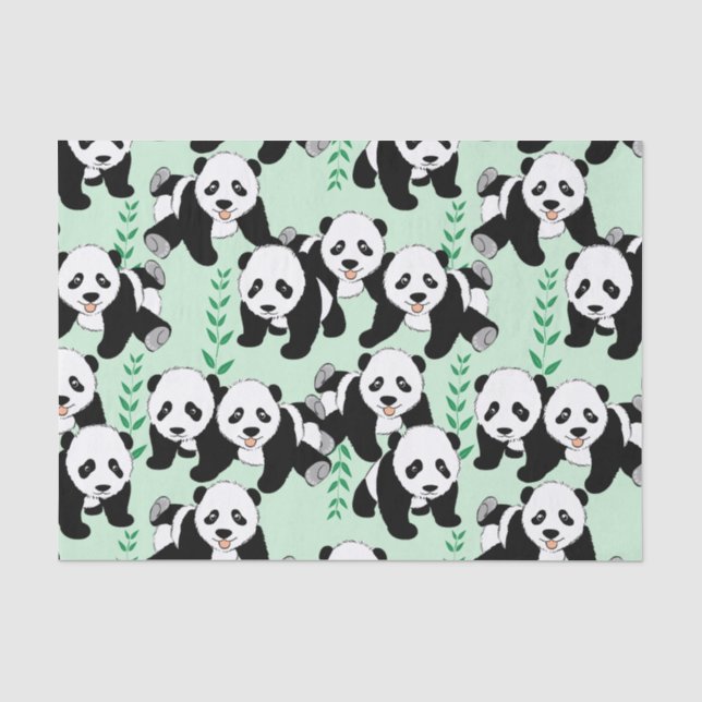 Panda Bears Graphic Seidenpapier (Vorderseite)