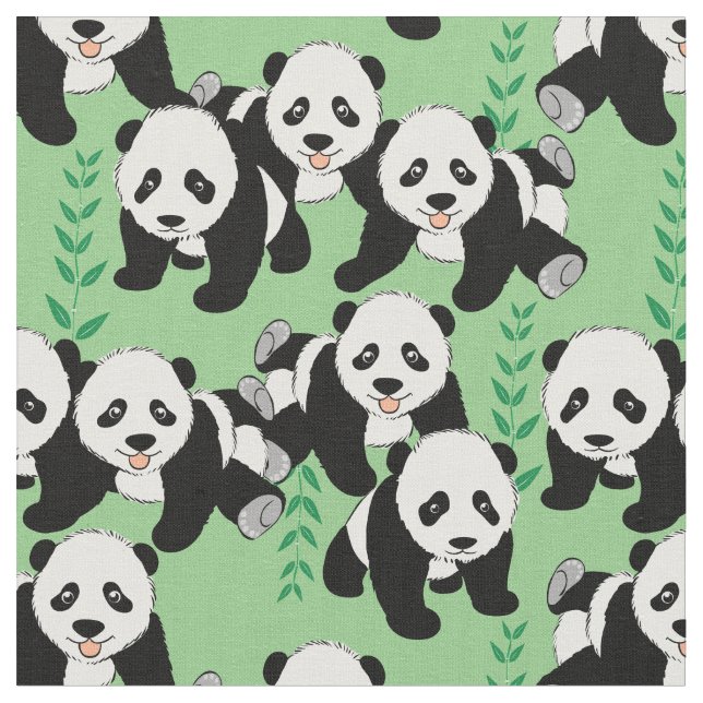 Panda Bears Graphic Stoff (Nahaufnahme)