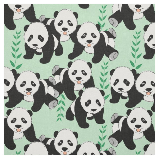 Panda Bears Graphic Stoff (Muster)
