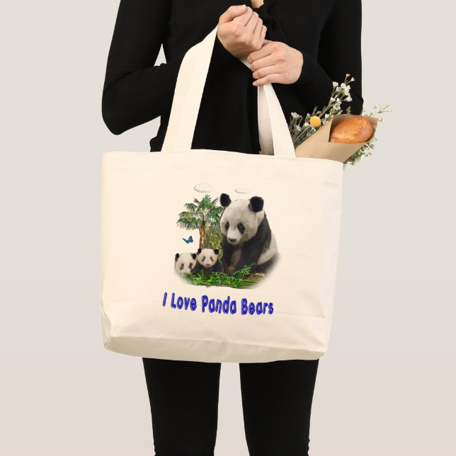 Panda Bears Jumbo Stoffbeutel (Vorderseite (Produkt))