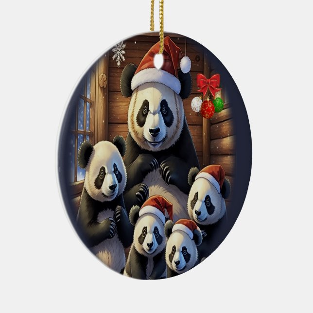 Panda Bears Keramik Ornament (Rechts)