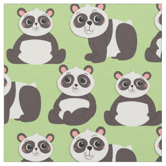 Panda Bears Niedlich Kids Stoff