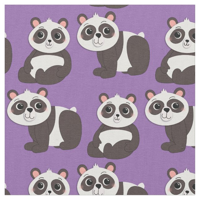 Panda Bears Niedlich Kids Stoff (Nahaufnahme)