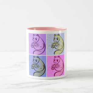 Panda Bears Pop Art Zweifarbige Tasse