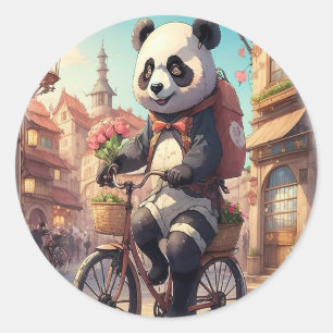 Panda Bears Runder Aufkleber