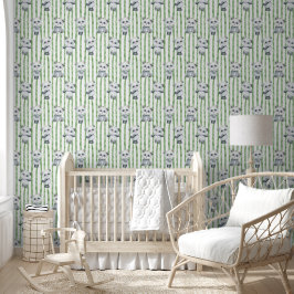 Panda Bears und Bamboo Kinderzimmer Tapete