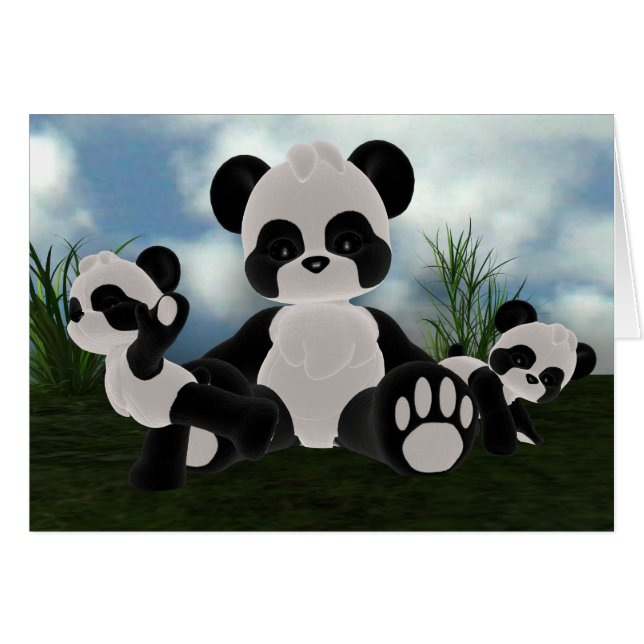Panda Bearz sonniger Tageskarte (Vorderseite (Horizontal))