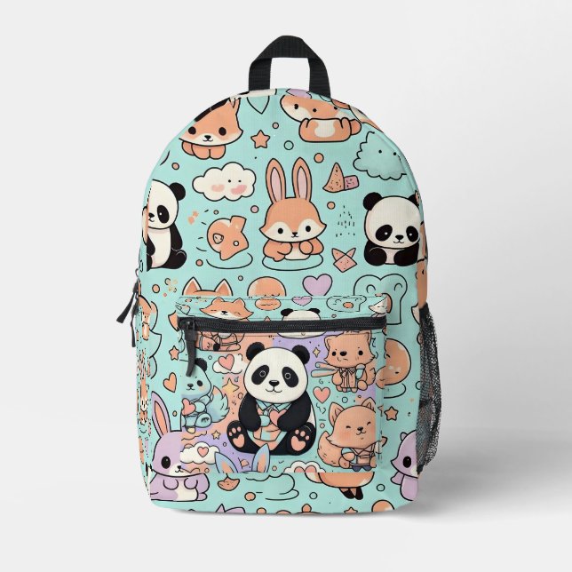 Panda Bedruckter Rucksack (Vorderseite)