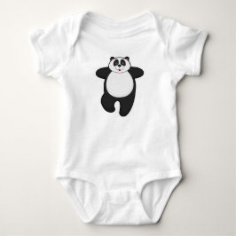 Panda bei Yoga-Stretching-Übung Baby Strampler