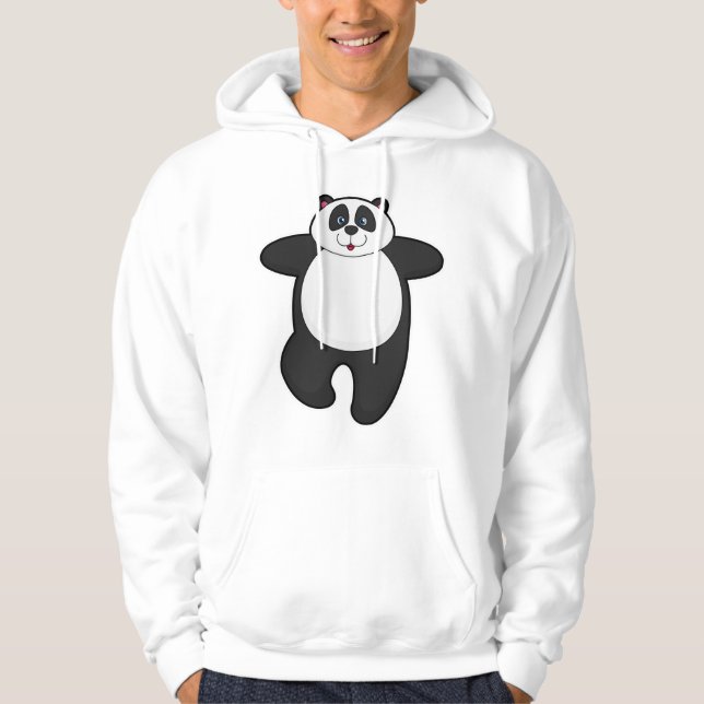 Panda bei Yoga-Stretching-Übung Hoodie (Vorderseite)