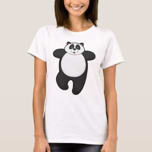 Panda bei Yoga-Stretching-Übung T-Shirt