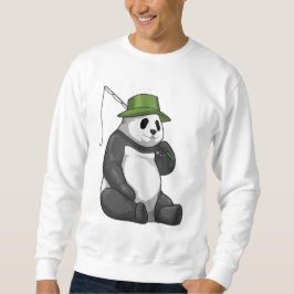 Panda beim Angeln mit Angel Sweatshirt