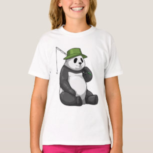 Panda beim Angeln mit Angel T-Shirt