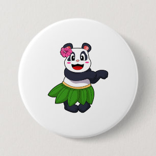 Panda beim Balletttanz Button