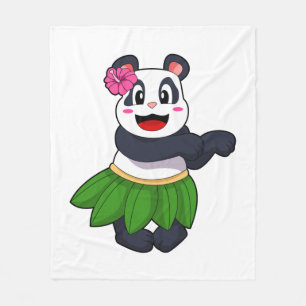 Panda beim Balletttanz Fleecedecke