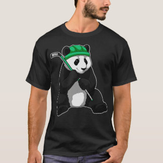 Panda beim Eishockey mit Eishockeyschläger T-Shirt