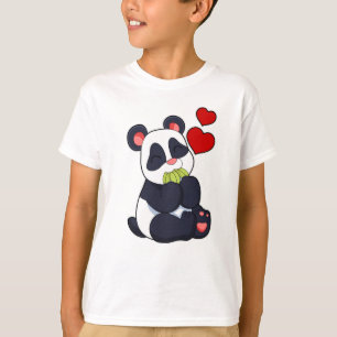 Panda beim Essen von Blätter T-Shirt