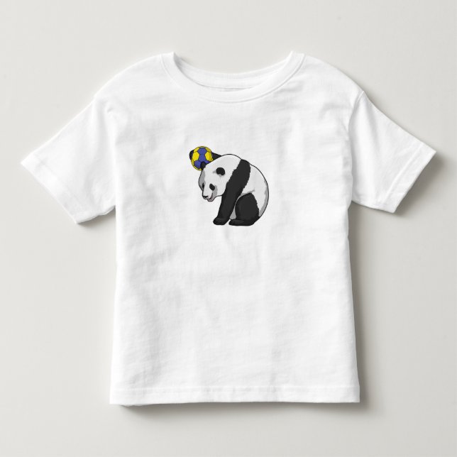 Panda beim Handball Sports Kleinkind T-shirt (Vorderseite)