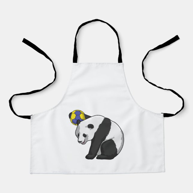 Panda beim Handball Sports Schürze (Vorderseite)