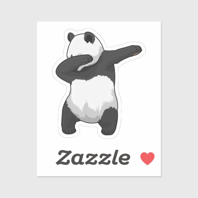 Panda beim Hip Hop Dance Dab Aufkleber (Blatt)