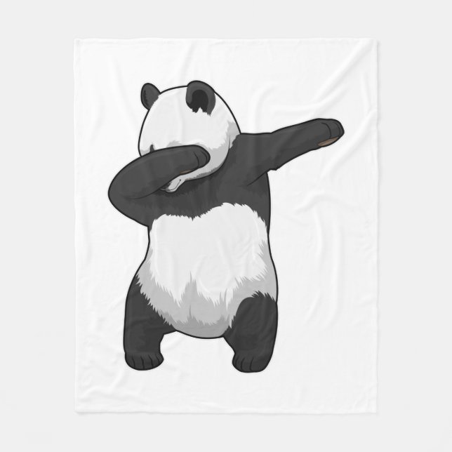 Panda beim Hip Hop Dance Dab Fleecedecke (Vorderseite)