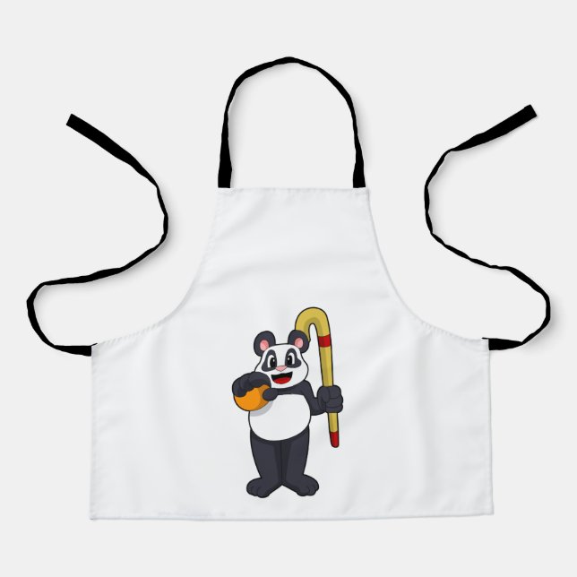 Panda beim Hockey mit Hockey Schürze (Vorderseite)