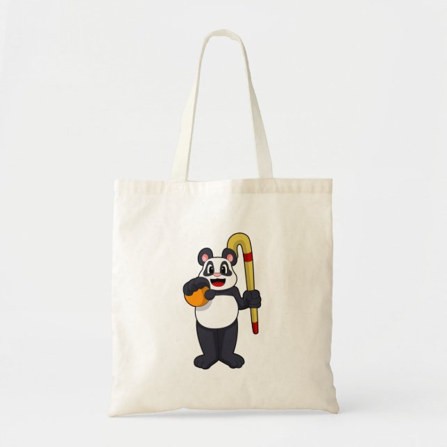 Panda beim Hockey mit Hockey Tragetasche (Vorne)