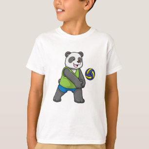 Panda beim Sport mit Volleyball T-Shirt