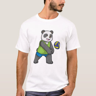Panda beim Sport mit Volleyball T-Shirt