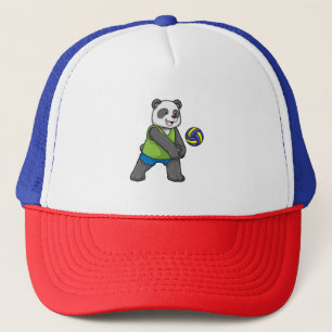 Panda beim Sport mit Volleyball Truckerkappe