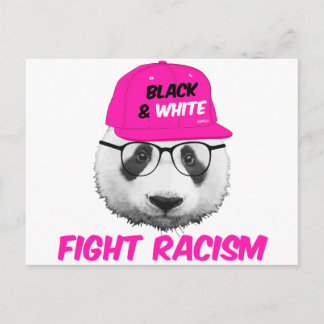 PANDA BEKÄMPFUNG DER RASSISMUS POSTKARTE