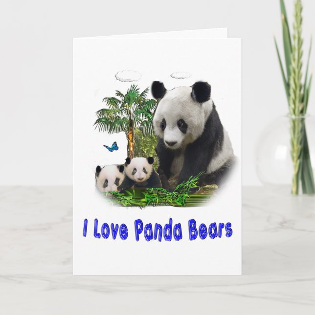 Panda-Beras Feiertagskarte (Vorderseite)