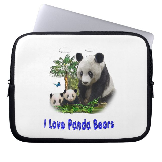 Panda-Beras Laptopschutzhülle (Vorderseite)