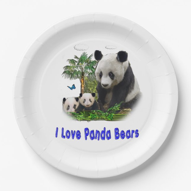 Panda-Beras Pappteller (Vorderseite)