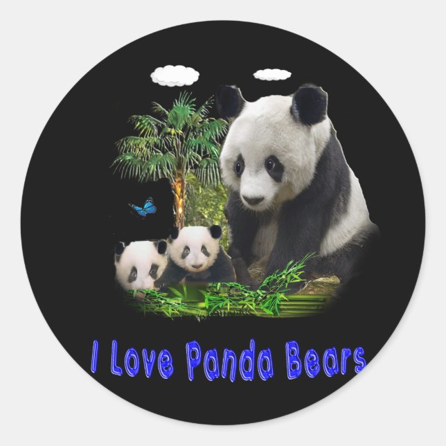 Panda-Beras Runder Aufkleber (Vorderseite)