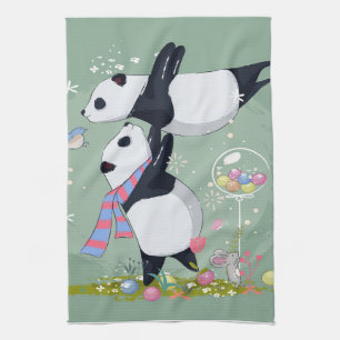 Panda Best Friends Geschenk für Baby Geschirrtuch