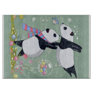 Panda Best Friends Geschenk für Baby Schneidebrett
