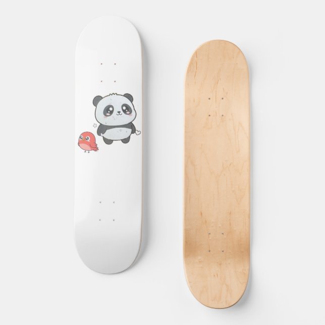 Panda & Bird, endoky.com Skateboard (Vorderseite)