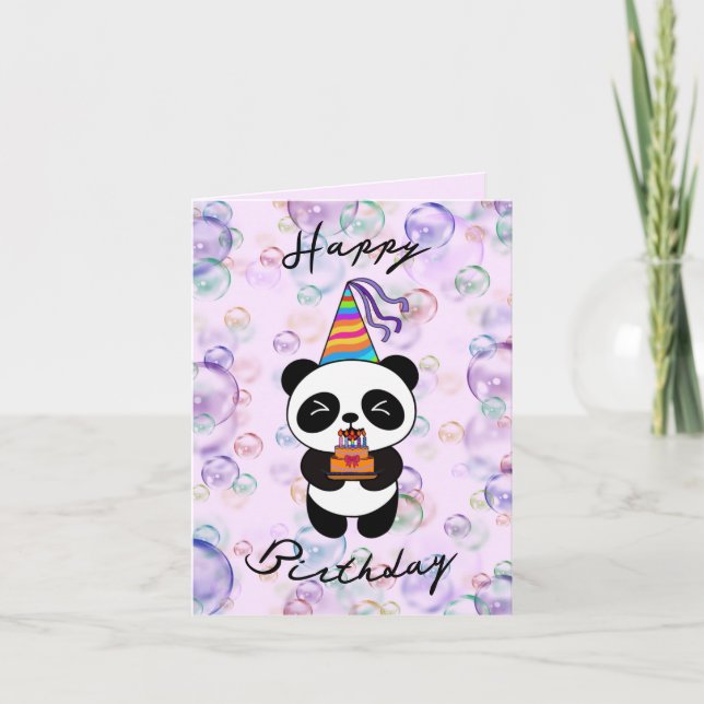 Panda birthday karte (Vorderseite)