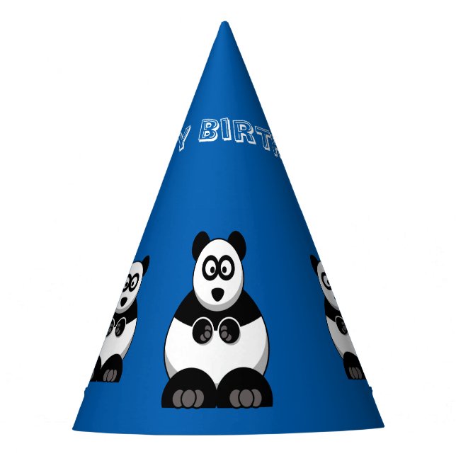 Panda Birthday Party Hat Partyhütchen (Vorderseite)