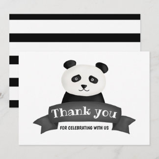Panda Birthday Party | Vielen Dank Einladung