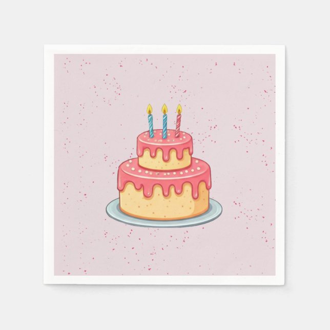 Panda Birthday Serviette (Vorderseite)