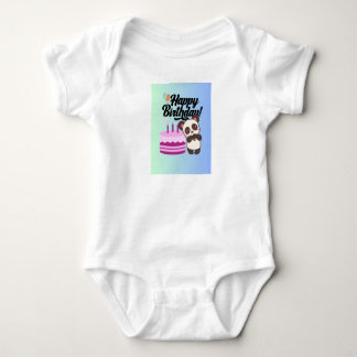 Panda Birthday wünscht Niedlich & Fun Baby T - Shi Baby Strampler