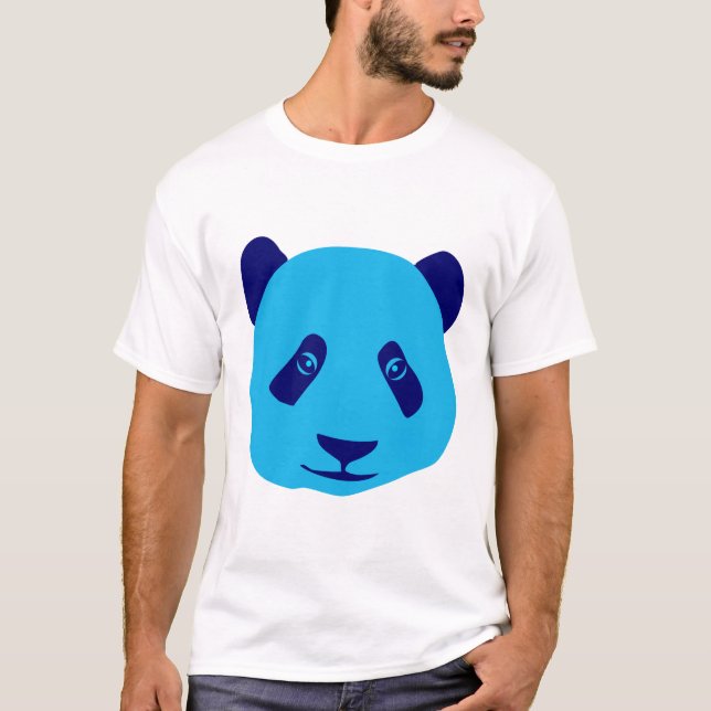 Panda Blau T-Shirt (Vorderseite)