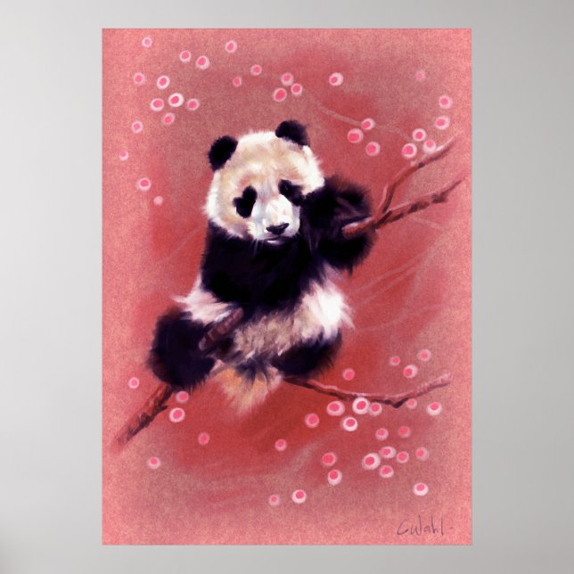 Panda Blossom Poster (Vorne)