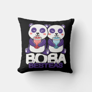 Panda Boba Bubble Tee Anime Kawaii Neko Girls Kissen