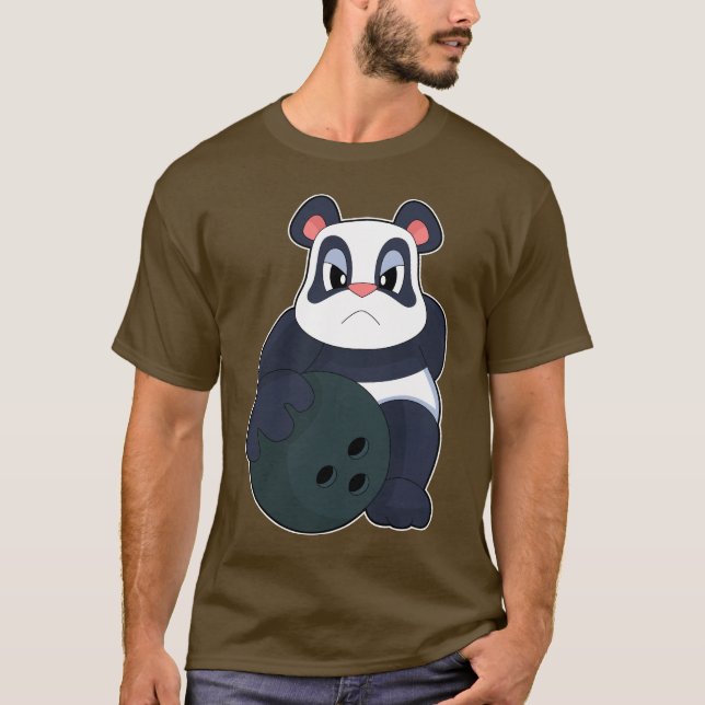 Panda Bowling Bowling T-Shirt (Vorderseite)