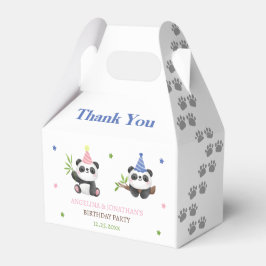 Panda Boy and Girl Joint Birthday  Geschenkschachtel